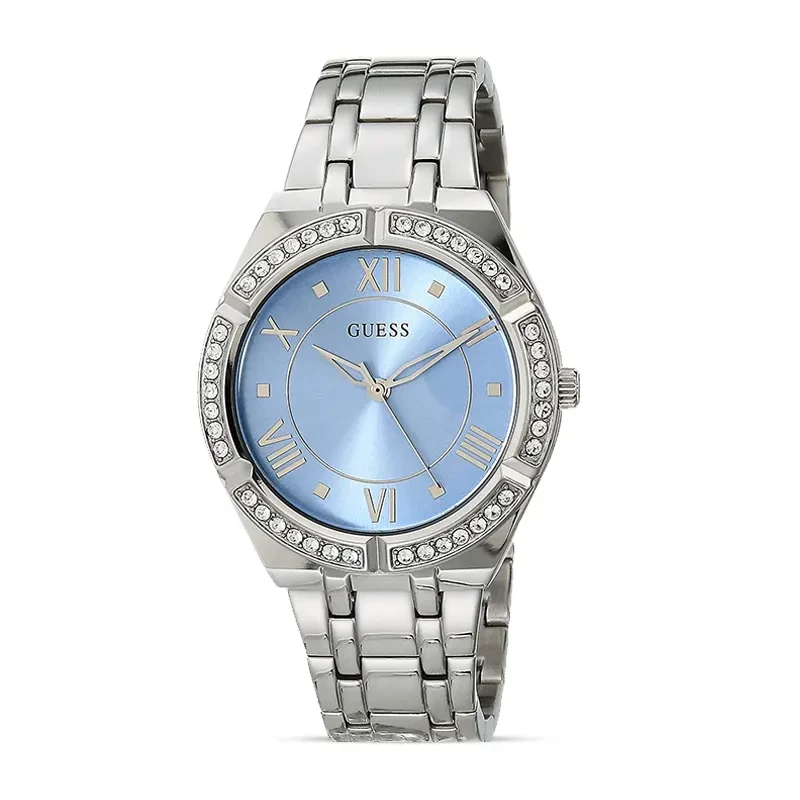 Guess Cosmo Blue Dial Silver-Tone Ladies Watch | GW0033L5